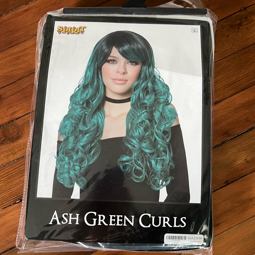 Ash Green Curls Wig